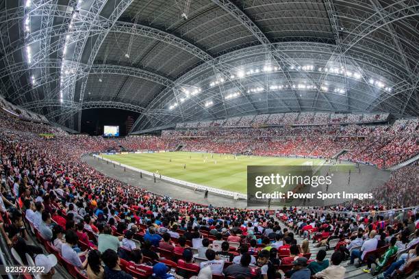 View of Singapore National Stadium during the International Champions Cup match between FC Bayern and FC Internazionale on July 27, 2017 in Singapore.