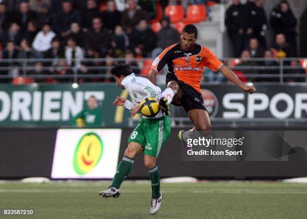 Alejandro ALONSO / Alaixys ROMAO - - Lorient / Saint Etienne - 28eme journee de Ligue 1,