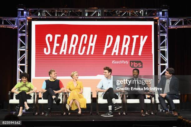 Actors Alia Shawkat, John Early, Meredith Hagner, John Reynolds, Brandon Micheal Hall and Executive producer Michael Showalter of 'Search Party'...