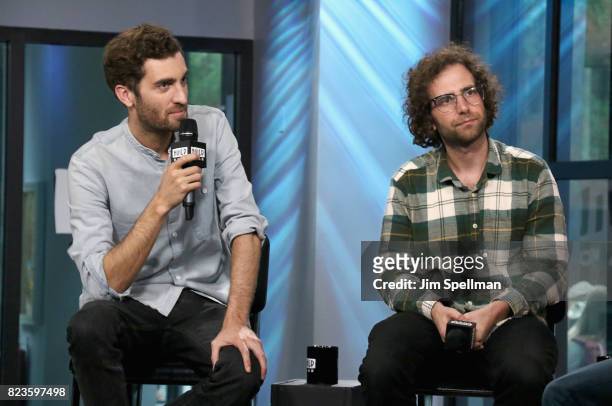 Director Dave McCary and actor/writer Kyle Mooney attend Build to discuss the new movie "Brigsby Bear" at Build Studio on July 27, 2017 in New York...