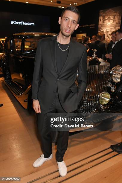 Elliot Gleave aka Example attends the global debut of the new Rolls-Royce Phantom at Bonhams on July 27, 2017 in London, England.