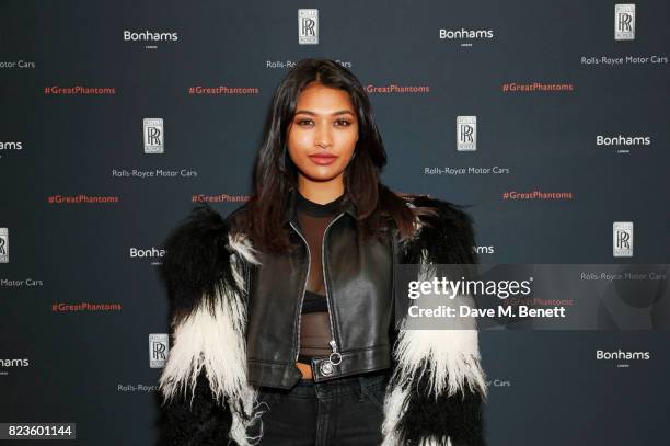 Vanessa White attends the global debut of the new Rolls-Royce Phantom at Bonhams on July 27, 2017 in London, England.