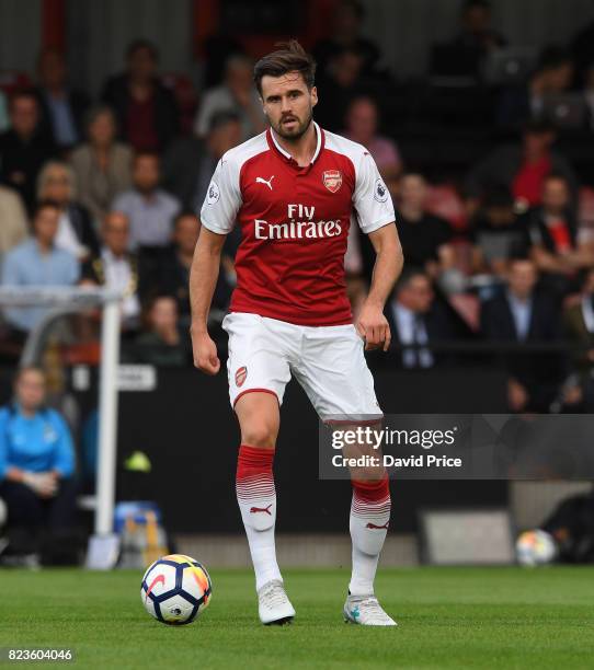 Carl Jenkinson of Arsenal during the match between Boreham Wood and Arsenal XI at Meadow Park on July 27, 2017 in Borehamwood, England.