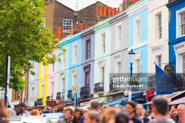 portobello road, notting hill, london - portobello stock pictures, royalty-free photos & images