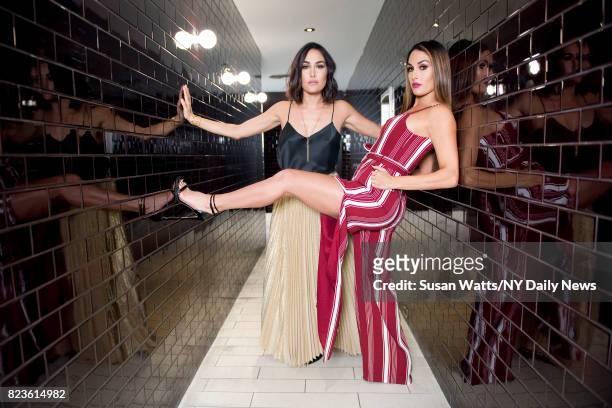 Professional wrestlers the Bella Twins, Nikki and Brie, are photographed for the NY Daily News on September 30 in New York City.