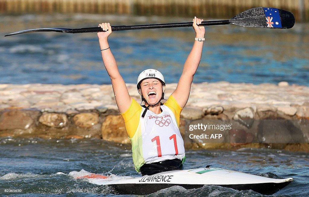 Jacqueline Lawrence of Australia reacts