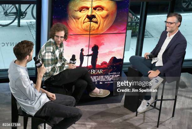 Director Dave McCary, actor/writer Kyle Mooney and host Ricky Camilleri attend Build to discuss the new movie "Brigsby Bear" at Build Studio on July...