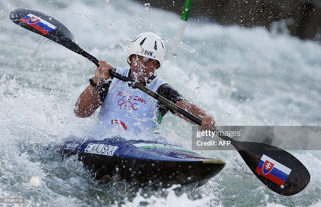 Elena Kaliska of Slovakia competes in th