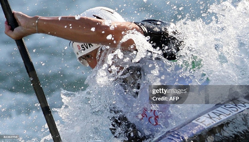Elena Kaliska of Slovakia competes in th