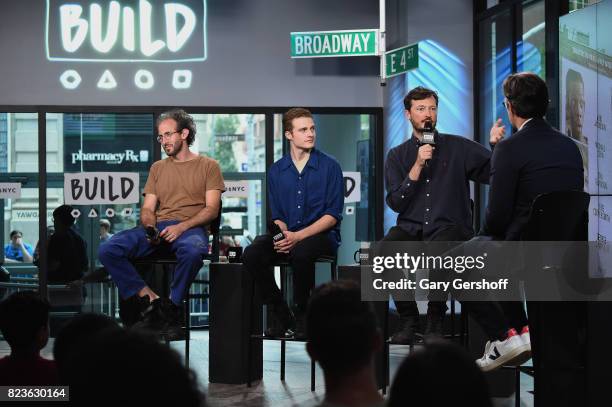 Actors Bene Coopersmith, Ben Rosenfield and director Dustin Guy Defa visit Build Series to discuss the film "Person to Person" at Build Studio on...