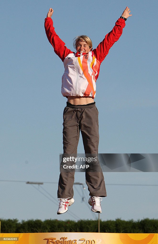 Silver medalist Violetta Oblinger Peters