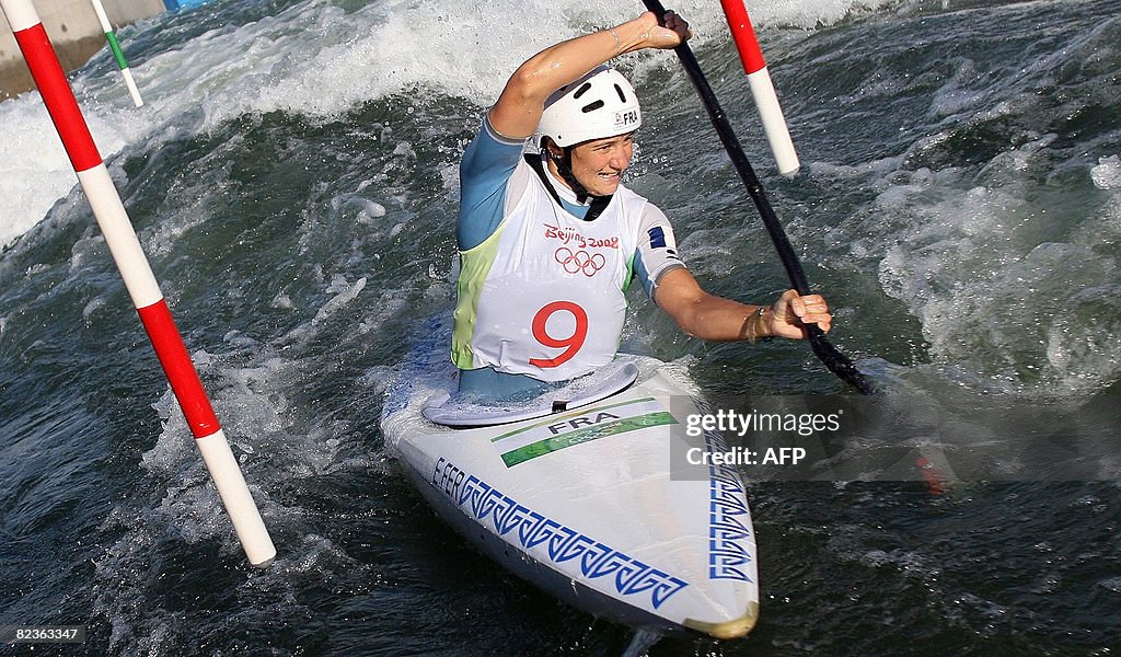 Emilie Fer of France competes in the 200