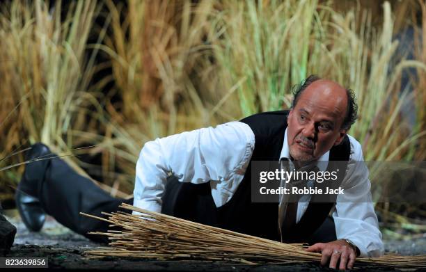 Richard Croft as Tito in Wolfgang Amadeus Mozart's La clemenza di Tito directed by Claus Guth and conducted by Robin Ticciati at Glyndebourne Opera...