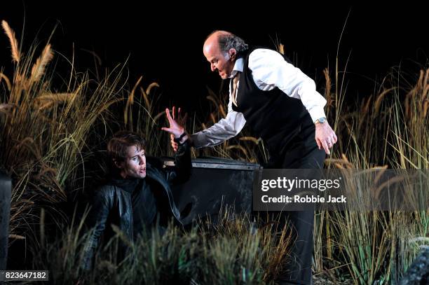 Anna Stephany as Sesto and Richard Croft as Tito in Wolfgang Amadeus Mozart's La clemenza di Tito directed by Claus Guth and conducted by Robin...