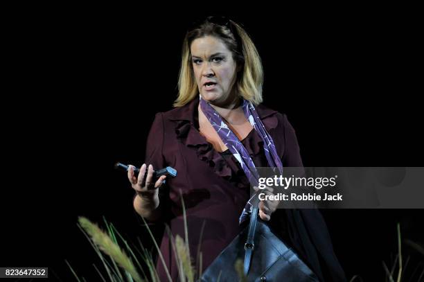 Alice Coote as Vitellia in Wolfgang Amadeus Mozart's La clemenza di Tito directed by Claus Guth and conducted by Robin Ticciati at Glyndebourne Opera...