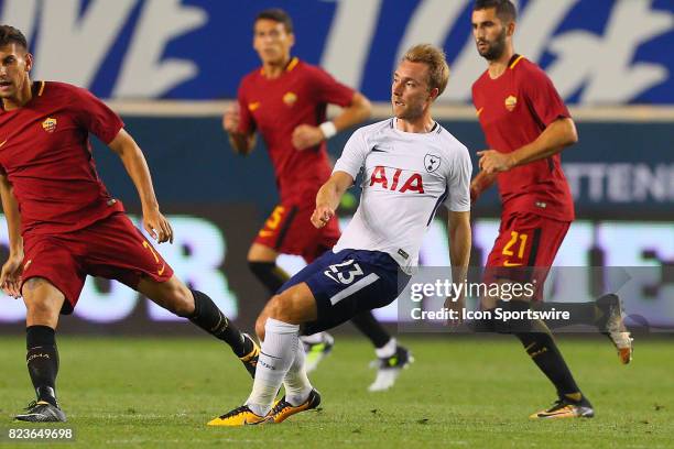 Tottenham Hotspur midfielder Christian Eriksen during the second half of the International Champions Cup soccer game between Tottenham Hotspur and...
