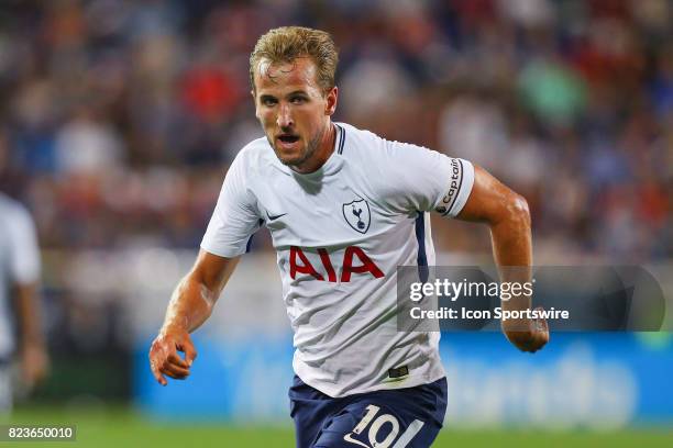 Tottenham Hotspur forward Harry Kane during the International Champions Cup soccer game between Tottenham Hotspur and Roma on July 25 at Red Bull...