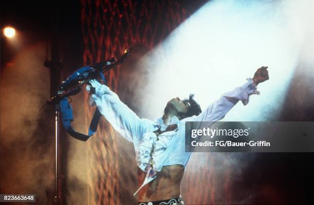 Prince plays Charlotte Coliseum during the Lovesexy tour on September 24, 1988 in Charlotte, United Kingdom. 170612F1