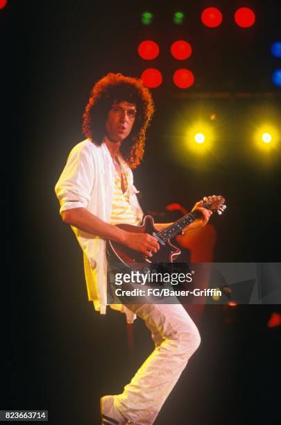 Queen plays Wembley stadium during the Magic tour on July 11, 1986 in London, United Kingdom. 170612F1