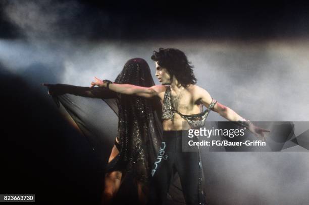 Prince plays Madison Square Garden during the Lovesexy tour on October 02, 1988 in New York City. 170612F1