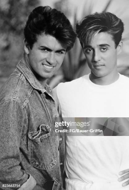 Wham during the recording of Club Tropicana at Pikes Hotel in Ibiza on May 16, 1983 in Ibiza, Spain. 170612F1