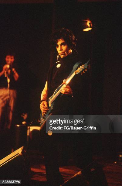 Prince plays in a local club, Het Paard van Troje in Rotterdam during the Lovesexy tour on August 19, 1988 in Rotterdam, Netherlands. 170612F1