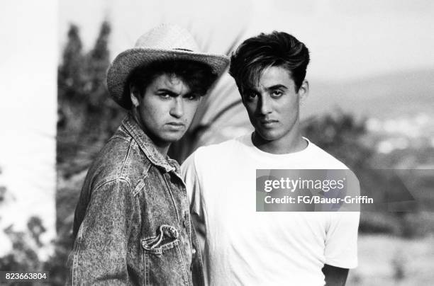 Wham during the recording of Club Tropicana at Pikes Hotel in Ibiza on May 16, 1983 in Ibiza, Spain. 170612F1