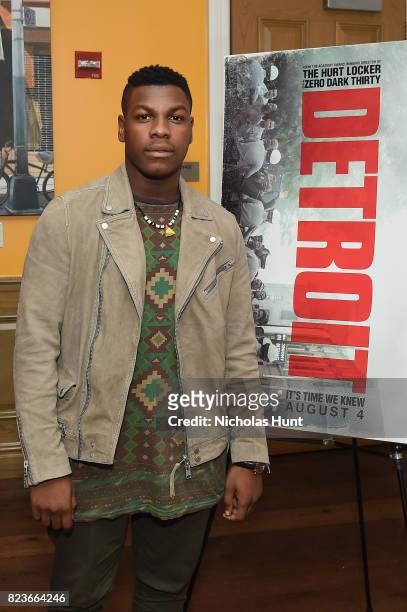 Actor John Boyega attends the Detroit special screening at the Crosby Street Hotel on July 27, 2017 in New York City.