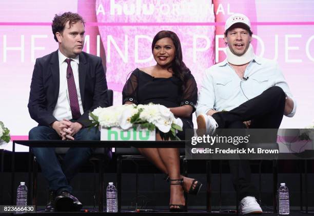 Showrunner/executive producer Matt Warburton, executive producer Mindy Kaling and Ike Barinholtz of 'The Mindy Project - Final 6th Season' speak...