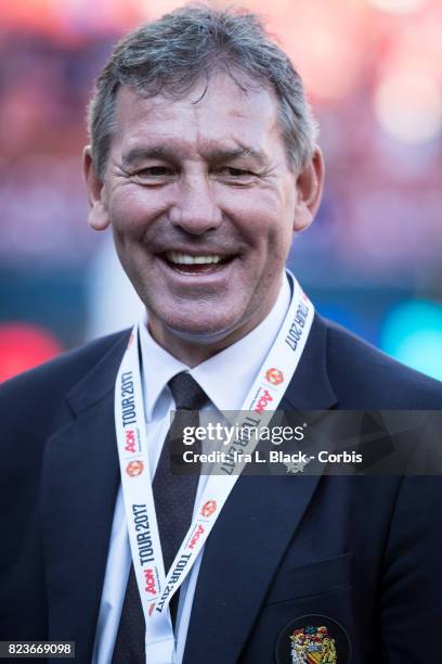 Bryan Robson of Manchester United during the International Champions Cup match between FC Barcelona and Manchester United at the FedEx Field on July...