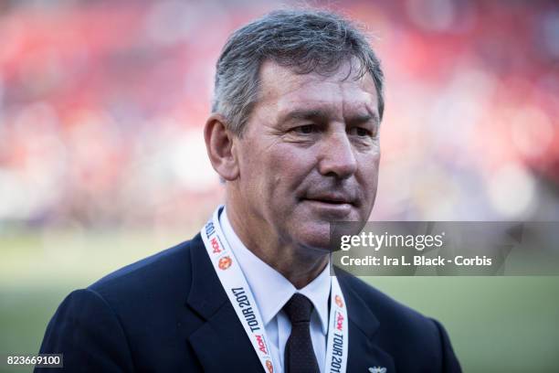 Bryan Robson of Manchester United during the International Champions Cup match between FC Barcelona and Manchester United at the FedEx Field on July...