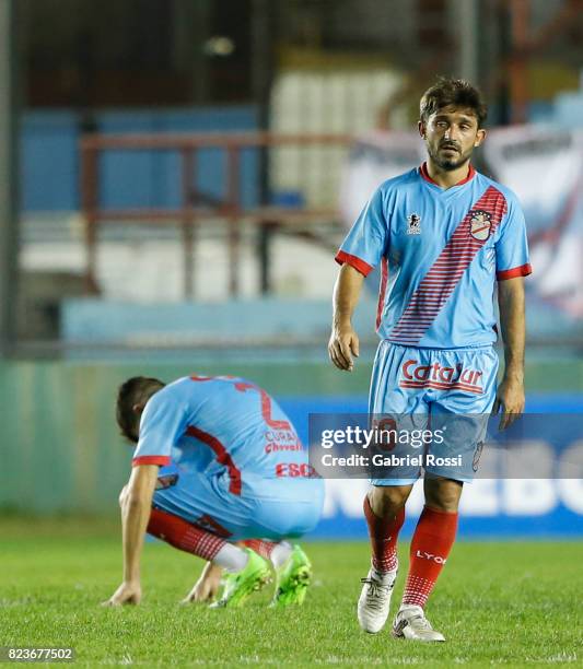 Emiliano Papa of Arsenal looks dejected at the end the second leg match between Arsenal and Sport Recife as part of second round of Copa Conmebol...