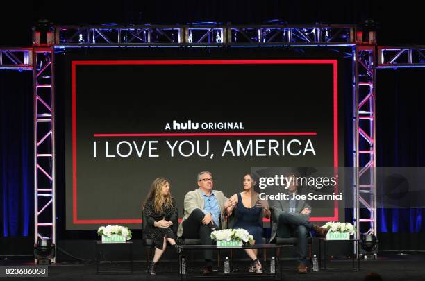 Executive producers Amy Zvi, Adam McKay, Sarah Silverman and Gavin Purcell speak onstage during Summer TCA at The Beverly Hilton Hotel on July 27,...