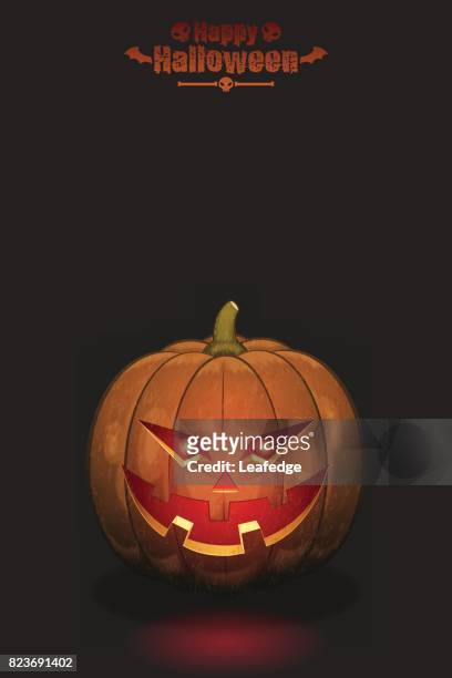 halloween background [card and poster template] - big mac pumpkin stock illustrations