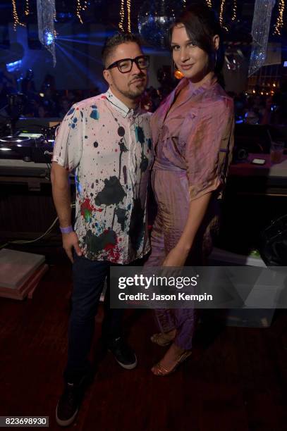 DJs Pillowtalk and Nomi Ruiz attend the "I Feel Love" 40th Anniversary Party presented by Smirnoff Sound Collective, Mixmag and Casablanca Records at...