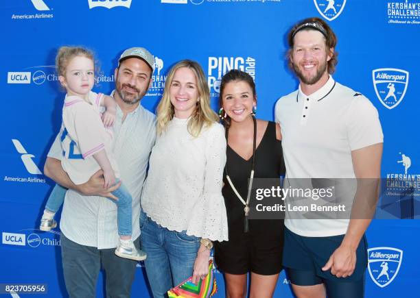 Jane Kimmel, Jimmy Kimmel, Molly McNearney, Ellen Kershaw, and Clayton Kershaw at Clayton Kershaw's 5th Annual Ping Pong 4 Purpose Celebrity...