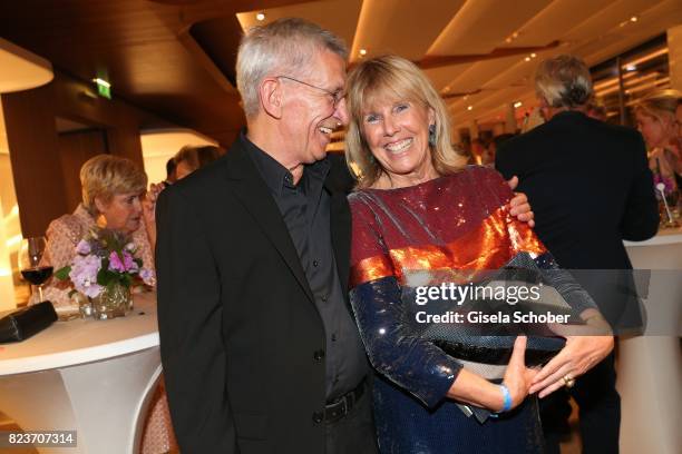 Gerd Strehle and Elke Reichart during the summer party of and at Hotel Bayerischer Hof on July 27, 2017 in Munich, Germany.