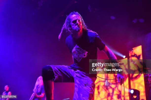 Randy Blythe of Lamb of God performs during Slayer With Lamb Of God And Behemoth In Concert at The Theater at Madison Square Garden on July 27, 2017...