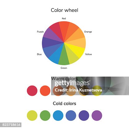 How Many Cold Color Vector Illustration Infographics Color Wheel Warm And Cold Colors High ...
