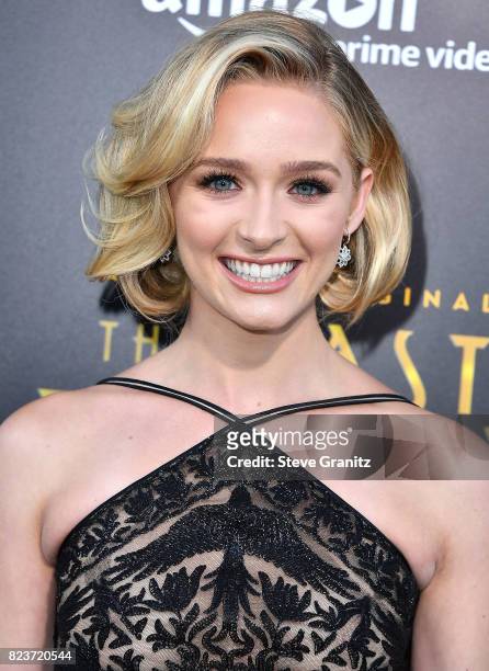 Greer Grammer arrives at the Premiere Of Amazon Studios' "The Last Tycoon" at the Harmony Gold Preview House and Theater on July 27, 2017 in...