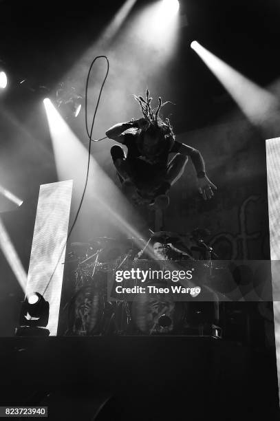 Randy Blythe of Lamb Of God performs during Slayer With Lamb Of God And Behemoth In Concert at The Theater at Madison Square Garden on July 27, 2017...