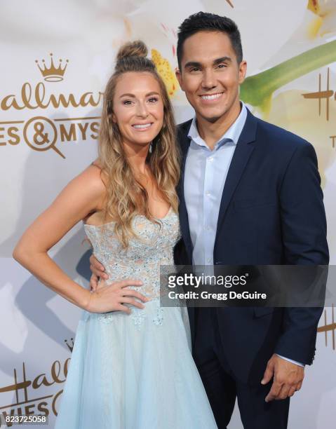 Alexa PenaVega and Carlos PenaVega arrive at the 2017 Summer TCA Tour - Hallmark Channel And Hallmark Movies And Mysteries at a private residence on...