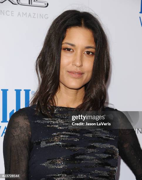 Actress Julia Jones attends the premiere of "Wind River" at The Theatre at Ace Hotel on July 26, 2017 in Los Angeles, California.