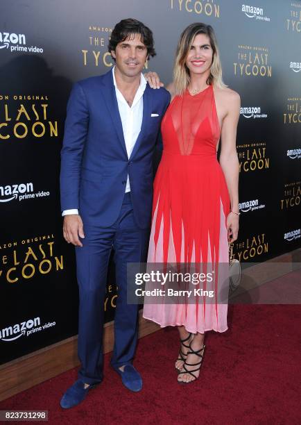 Argentina Polo player Ignacio 'Nacho' Figueras and his wife Delfina Blaquier attend the premiere of Amazon Studios' 'The Last Tycoon' at the Harmony...