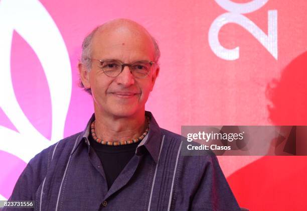 Juan Carlos Rulfo looks on during a press conference of 'Tres Directores Fuera de Cuadro' as part of Giff 2017 activities on July 27, 2017 in...