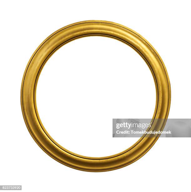 frame - gold circle bildbanksfoton och bilder