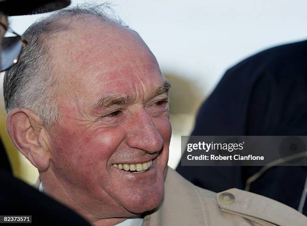 Leon Corstens trainer of Fernandina is all smiles after his horse riden by Vlad Duric won race three the RSL Vain Stakes at the Aveo Live Well J.J...