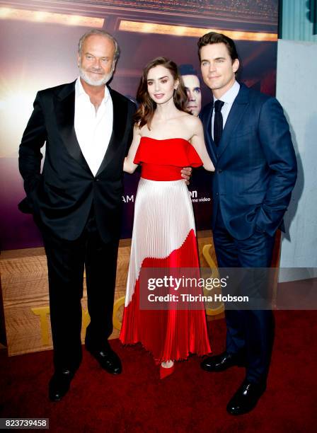 Kelsey Grammer, Lily Collins and Matt Bomer attend the premiere of Amazon Studios 'The Last Tycoon' at the Harmony Gold Preview House and Theater on...
