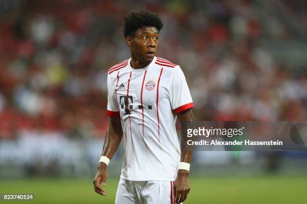 David Alaba of Bayern Muenchen looks on during the International Champions Cup 2017 match between Bayern Muenchen and Inter Milan at National Stadium...