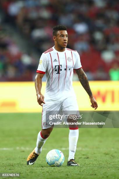Corentin Tolisso of Bayern Muenchen runs with the ball during the International Champions Cup 2017 match between Bayern Muenchen and Inter Milan at...